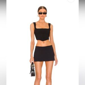 GUIZIO Micro Mini Skirt in Black